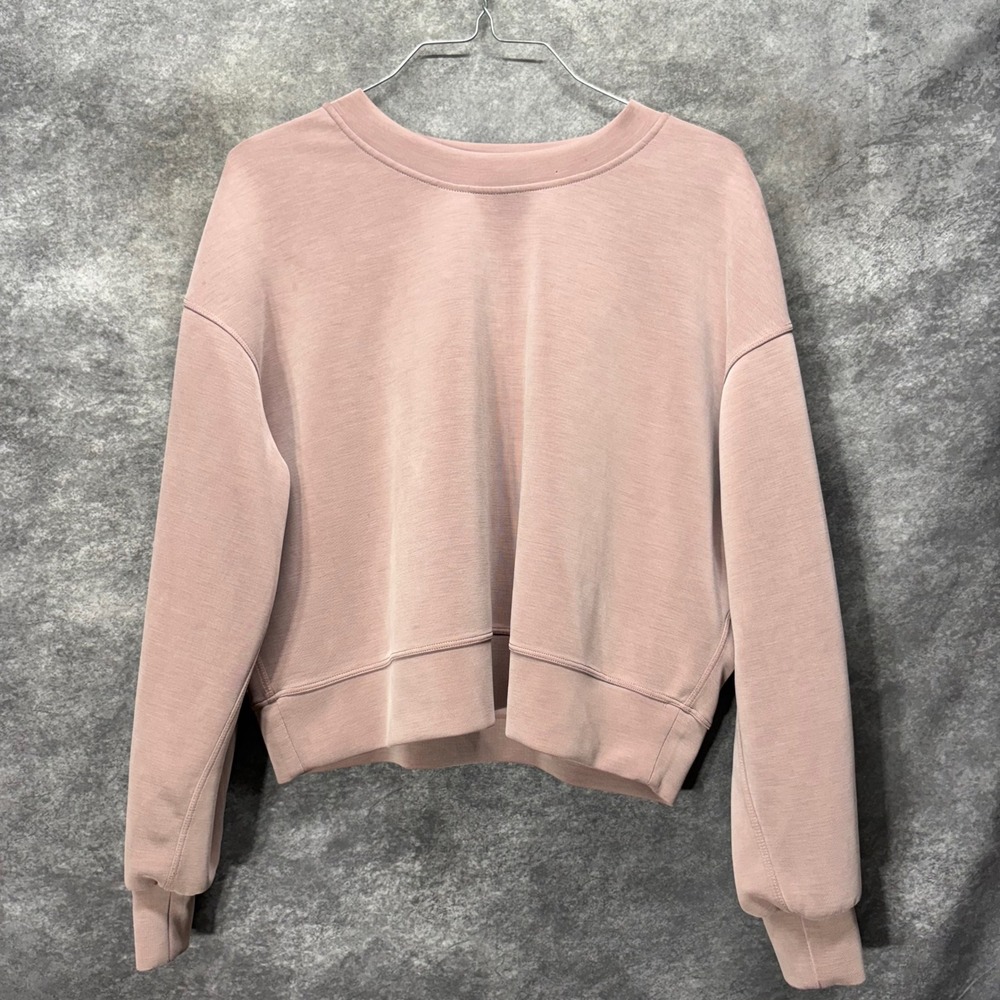 Lululemon Softstreme Perfectly Oversized Cropped Crew Twilight Rose Size 4